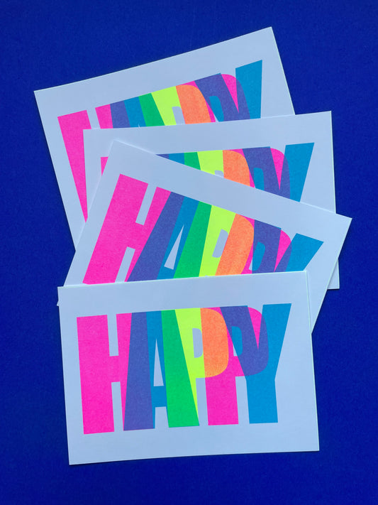 Happy Bday - Riso print